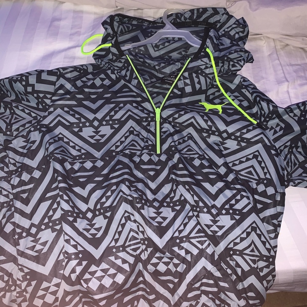 Victoria’s Secret rain jacket.